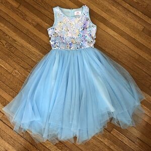STUNNING Cinderella blue Justice Girls party dress size 10